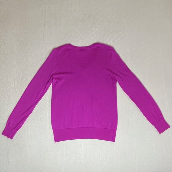 Banana Republic Magenta 100% Merino Wool Sweater – Size Medium - Picture 3 of 8